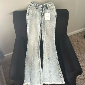 Keep Up KanCan Flare Acid Wash Jeans